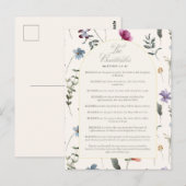 The Beatitudes Matthew 5:3–12 Floral Scripture Postkarte (Vorne/Hinten)