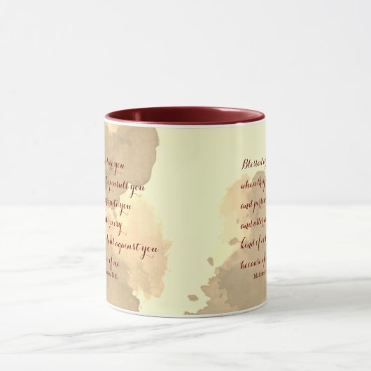 The Beatitudes Scripture Verse 5:11 Tasse (Zentrum)