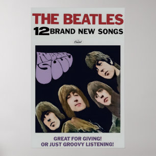 The Beatles 1965 Rubber Soul US Promo Poster Druck