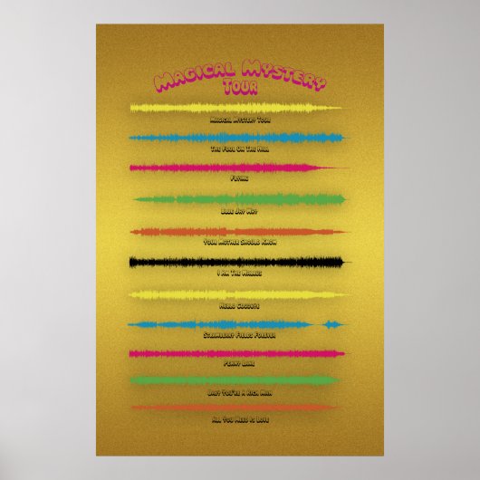 The Beatles Magic Mystery Tour Soundwave Art Poster (Vorne)