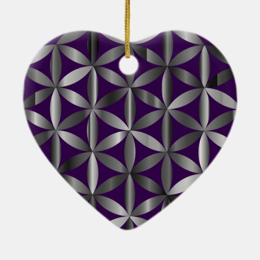 The Beautiful Flower of Life Valentines Day Tree Keramik Ornament (Hinten)