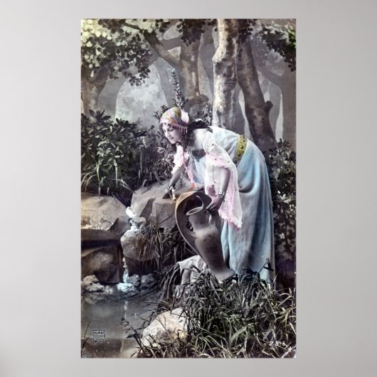 The Beautiful Maiden Romantic French 1906 Vintage Poster (Vorne)