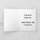 The Beauty of Love Valentine's Day Feiertagskarte (Innenseite)