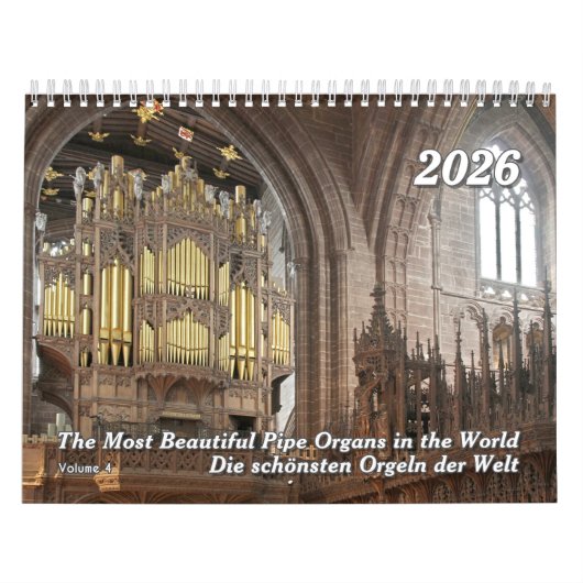 The Beauty of Pipe Organs 2026 - Ein Orgelkalender Kalender (Titelbild)