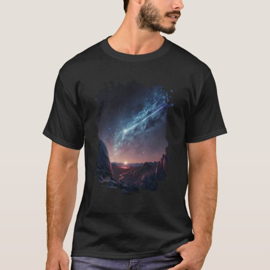 The beauty of the night sky among asteroids T-Shirt (Vorderseite)