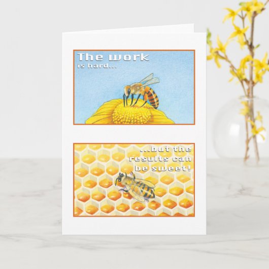 The Bee Greeting Card Psalm 29:11 Karte (Gelbe Blume)