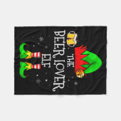 The Beer Lover Elf Matching Family Christmas Drink Fleecedecke (Vorderseite (Horizontal))