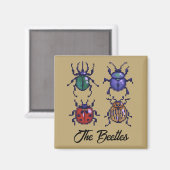 The Beetles, pixelart Magnet (Vorderseite/Rückseite)