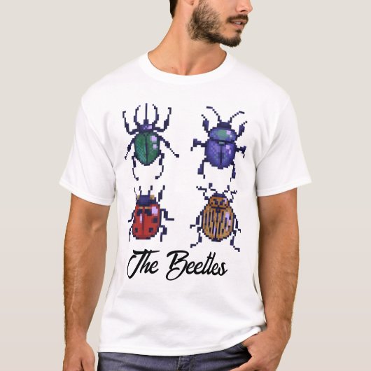 The Beetles, pixelart T-Shirt (Vorderseite)