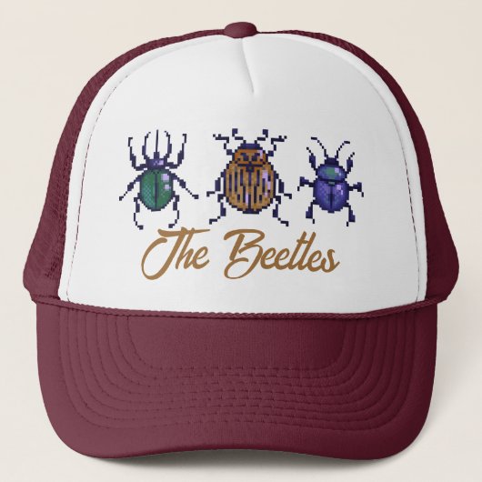 The Beetles, pixelart Truckerkappe (Vorderseite)