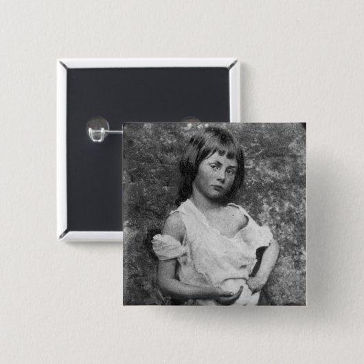 The Beggar Maid / Alice Liddell ~ 1859 Button (Vorne & Hinten)