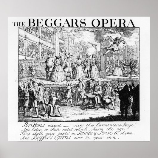 The Beggar's Opera Burlesqued, 1728 Poster (Vorne)