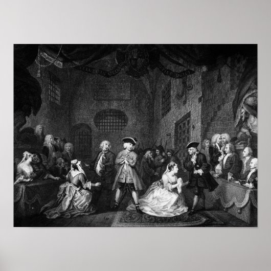 The Beggar's Opera, Szene III, Act XI, c.1728 Poster (Vorne)