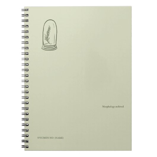 The Bell Jar- Botanists Pause- Minimal Notizblock (Vorderseite)