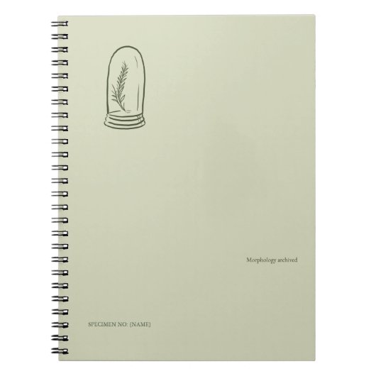 The Bell Jar- Botanists Pause- Minimal Notizblock (Vorderseite)