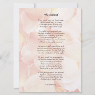 "The Beloved" Hochzeitgedicht/ Einladung