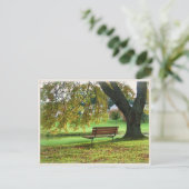 The Bench on Memorial Boulevard, Bristol CT Postkarte (Stehend Vorderseite)