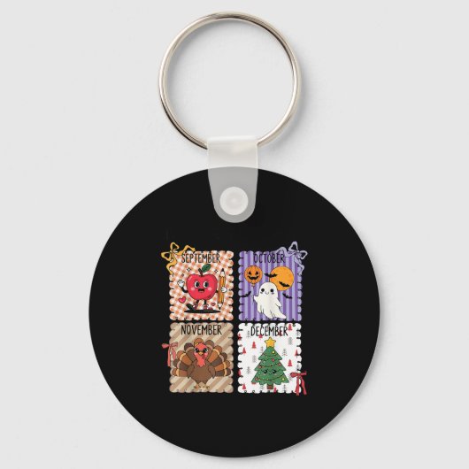 The ber Months Back To School Halloween Thanksgivi Schlüsselanhänger (Vorderseite)