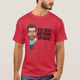 The Best Birthday Upgrade Dad with Glasses T-Shirt