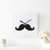 THE BEST BLACK MUSTACHE QUADRATISCHE WANDUHR (Zuhause)