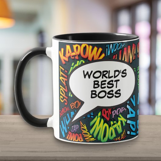 The Best Boss Fun Retro Comic Pop Kunst, Dichtung  Tasse