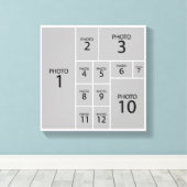 The Best Collage Maker Create 12 photos Leinwanddruck (Insitu (Holzboden))