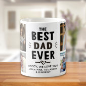 The Best Dad Ever Cute Photo Collage for Dad Kaffeetasse