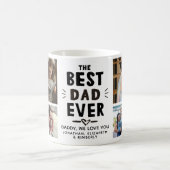 The Best Dad Ever Cute Photo Collage for Dad Kaffeetasse (Mittel)