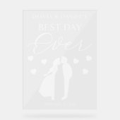The Best Day Ever Personalized Wedding Acrylschild (Vorderseite)