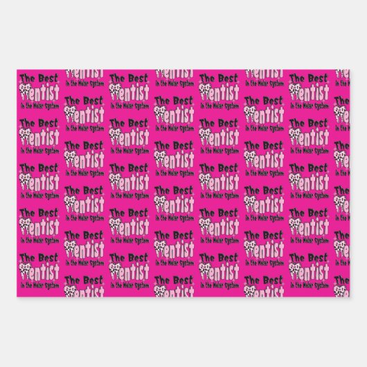 The Best Dentist in the Molar System Gift Geschenkpapier Set (Vorderseite 3)