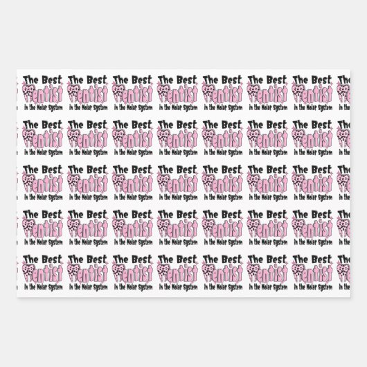 The Best Dentist in the Molar System Gift Geschenkpapier Set (Vorderseite)