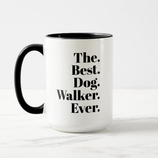  'The Best Dog Walker Ever' Playful Fun Gift  Tasse (Links)