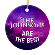 The Best" Family | Deep Violet Space & Stars Custo