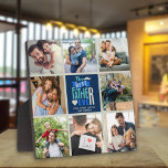 The Best Father ever Collage 8 Photos gift for Dad Fotoplatte<br><div class="desc">Show your love for Dad with this beautiful personalized "the best father ever" photo collage design. The design features a fun and stylish typographic design in navy and light blue. Personalize with the established year, along with 8 of your own special family photos. Create a truly personalized gift for Dad....</div>