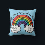 The Best Grandma Granny Ever Colorful Rainbow Blue Kissen<br><div class="desc">Personalize for your special Grandma,  Grandmother,  Granny,  Nan or Nanny to create a unique gift for birthdays,  Christmas,  mother's day,  baby showers,  or any day you want to show how much she means to you. A perfect way to show her how amazing she is every day. Designed by Thisisnotme©</div>
