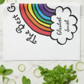 The Best Grandma Granny Ever Rainbow Geschirrtuch (Gefaltet)