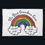 The Best Grandma Granny Ever Rainbow Geschirrtuch<br><div class="desc">Personalize for your special Grandma,  Grandmother,  Granny,  Nan,  Nanny to create a unique gift for birthdays,  Christmas,  mother's day,  baby showers,  or any day you want to show how much she means to you. A perfect way to show her how amazing she is every day. Designed by Thisisnotme©</div>