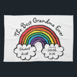 The Best Grandma Granny Ever Rainbow Geschirrtuch<br><div class="desc">Personalize for your special Grandma,  Grandmother,  Granny,  Nan,  Nanny to create a unique gift for birthdays,  Christmas,  mother's day,  baby showers,  or any day you want to show how much she means to you. A perfect way to show her how amazing she is every day. Designed by Thisisnotme©</div>