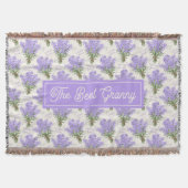 The Best Granny Lavender Floral Cozy Fleece Blanke Decke (Vorderseite)