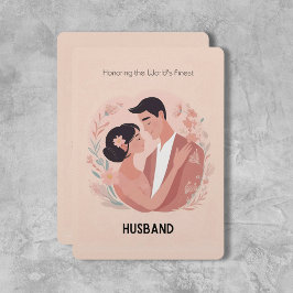 "The Best Husband" Cosy Liebe Card Feiertagskarte