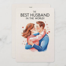 "The Best Husband Holiday Embrace Card"