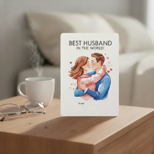 "The Best Husband Holiday Embrace Card" Feiertagskarte