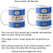 The Best Is Yet To Come Retro Paperback Cover Blue Kaffeetasse