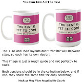 The Best Is Yet To Come Retro Paperback Cover Pink Kaffeetasse