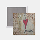 "The Best Mirror" Art Magnet von Nancy Lefko (Vorderseite/Rückseite)