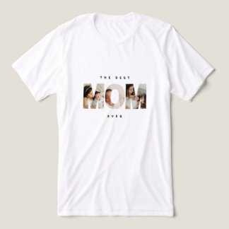 The Best Mom Ever – Photo Collage Typography Tri-Blend Shirt