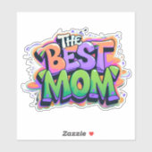 The best mom Stil Aufkleber (Blatt)