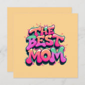 The best mom Stil Feiertagskarte (Vorne/Hinten)