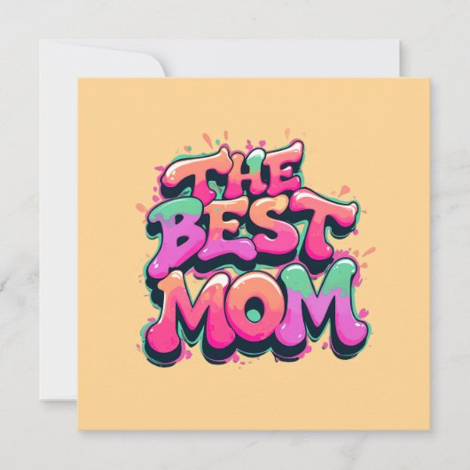 The best mom Stil Feiertagskarte (Vorderseite)
