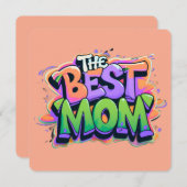 The best mom Stil Feiertagskarte (Vorne/Hinten)